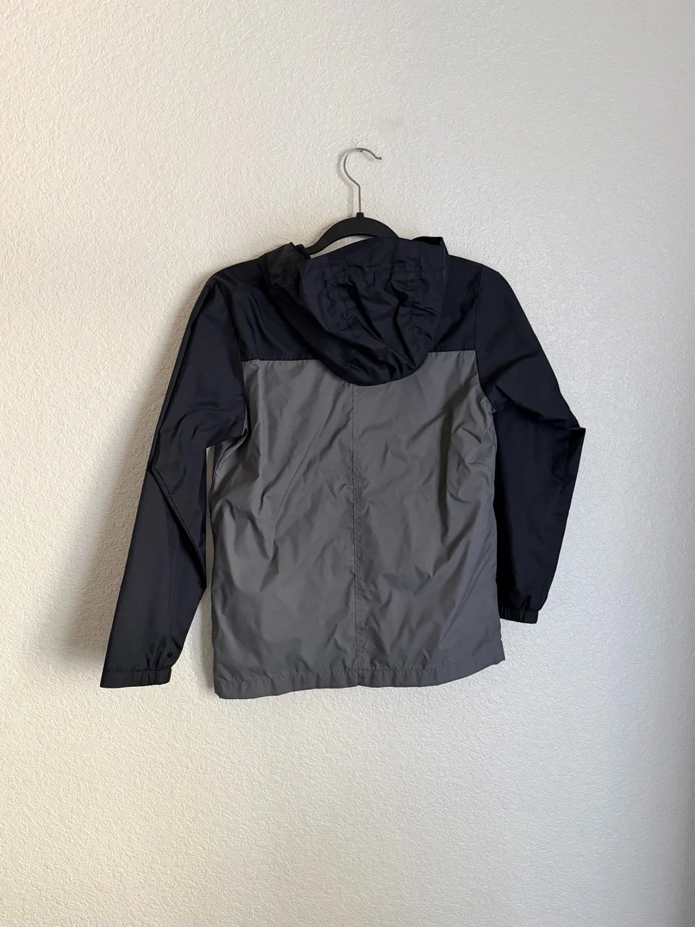 Columbia Boys Rain-Zilla II Fleece Lined Rain Jacket M 10/12 Black Grey